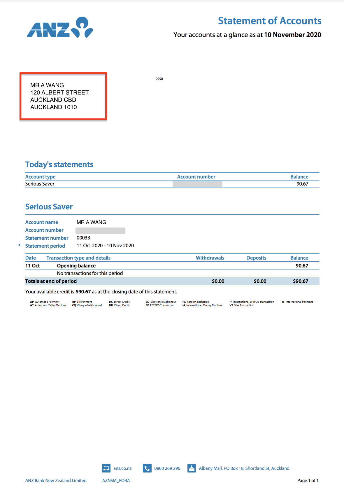 valid proof of address documents